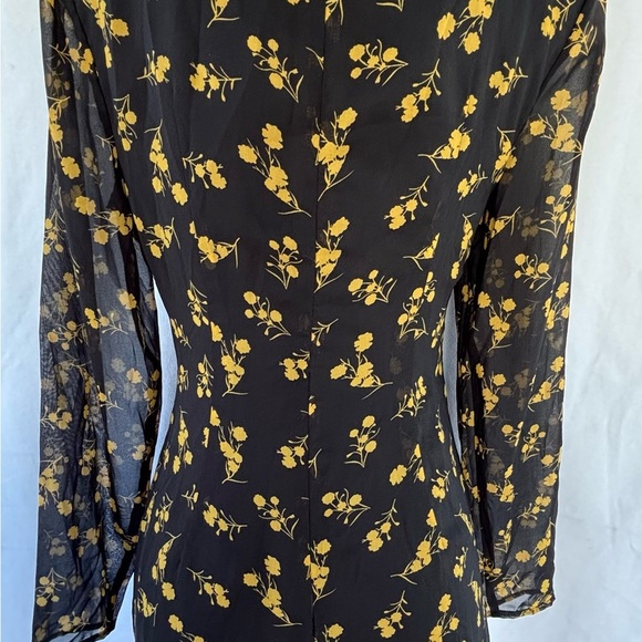 The Fifth Label Black and Yellow Floral Long Sleeve Dress - Picture 3 of 10